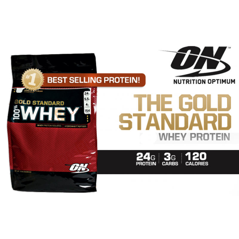 Optimum Nutrition Gold Standard 100% Whey Protein 金牌乳清蛋白粉 - 10磅
